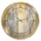 Designart 'Gold Square Watercolor Glam Wall Clock